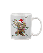Load image into Gallery viewer, Elephant Color Light Christmas Gift Tee Mug