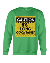 Load image into Gallery viewer, Caution 9&#39;6&#39;&#39; Long Cocktainer Black T-Shirt Sweatshirt