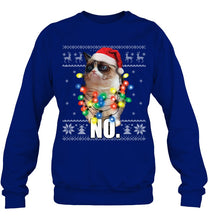 Load image into Gallery viewer, Grumpy Cat Ugly Sweater Christmas Lights Shirt Sweatshirt