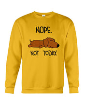 Load image into Gallery viewer, Dachshund Nope Not Today For Dachshunds Lovers Sweatshirt