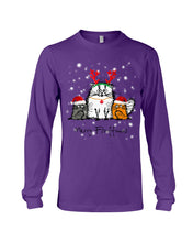 Load image into Gallery viewer, Merry Fluffmas Cute Cats Gift For Cat Lovers Unisex Long Sleeve