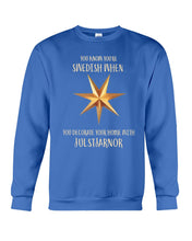 Load image into Gallery viewer, Christmas Star Swedish Julstarnor Black T-Shirt Sweatshirt