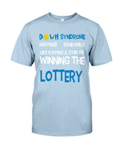 Load image into Gallery viewer, Down Syndrome Lottery Black T-Shirt Gift Guys Tee