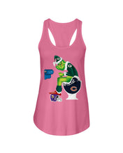 Load image into Gallery viewer, Grinch Green Bay Packers Funny Tee Ladies Flowy Tank