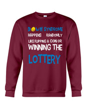 Load image into Gallery viewer, Down Syndrome Lottery Black T-Shirt Gift Sweatshirt