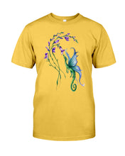 Load image into Gallery viewer, Dragon With Butterfly Wings Dragon Flowers Guys Tee