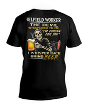 Load image into Gallery viewer, Oilfield Worker Beer Lover Gift Funny Tee Guys V-Neck