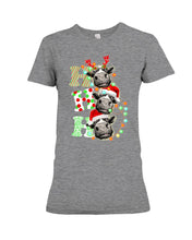 Load image into Gallery viewer, Funny Cows Ho Ho Ho Christmas Gift For Cow Lovers Ladies Tee
