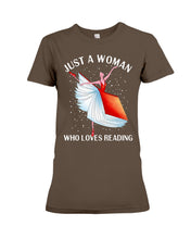 Load image into Gallery viewer, Just A Woman Loves Dancing And Reading Books Ladies Tee
