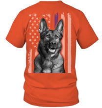 Load image into Gallery viewer, German Shepherd American Flag Veteran Brave Dog Guys Tee