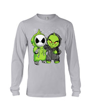Load image into Gallery viewer, Cute Little Jack Skellington Grinch Best Friend Christmas Gift Shirt Unisex Long Sleeve