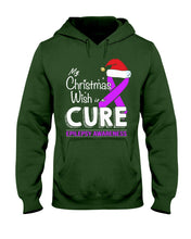 Load image into Gallery viewer, Epilepsy Awareness - My Christmas Wish Is A Cure Hoodie
