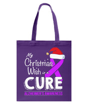 Load image into Gallery viewer, My Christmas Wish Is A Cure Basketweave Tote Bag