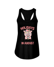Load image into Gallery viewer, Funny Fat Pig Quote Custom T-Shirt For Friends Family Ladies Flowy Tank