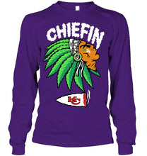 Load image into Gallery viewer, Chiefin Kansas City Chiefs Gift For Fans T-Shirt Unisex Long Sleeve
