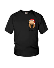 Load image into Gallery viewer, Pocket Slothmas Christmas Gift Funny T-Shirt Youth Tee