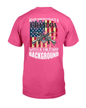 Load image into Gallery viewer, Never Underestimate A Grandpa Black T-Shirt Guys Tee
