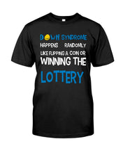 Load image into Gallery viewer, Down Syndrome Lottery Black T-Shirt Gift Guys V-Neck