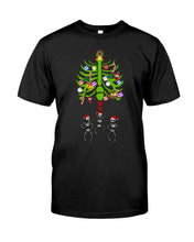 Load image into Gallery viewer, Merry Christmas Funny Dancing Skeleton Guys Tee