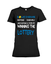 Load image into Gallery viewer, Down Syndrome Lottery Black T-Shirt Gift Ladies Tee