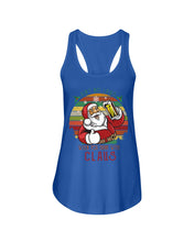 Load image into Gallery viewer, Santa Claus Beer Gift For Christmas Black T-Shirt Ladies Flowy Tank