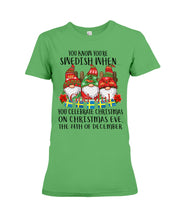 Load image into Gallery viewer, Swedish Christmas Gnome Cute Gift Tee Ladies Tee