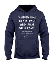 Load image into Gallery viewer, Grumpy Old Man March Wife Black Quote T-Shirt Hoodie