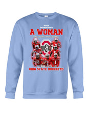 Load image into Gallery viewer, Woman Loves Ohio States Buckeyes American Football Ncaa 2019 T-Shirt Sweatshirt