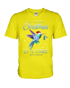 All I Want For Christmas Is A Cure Stop Diabetes Guys V-Neck