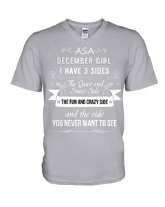 December Girl Fun Quote T-Shirt Guys V-Neck