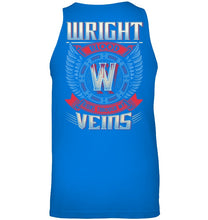 Load image into Gallery viewer, Wright Blood Runs Through Veins Black Quote Name T-Shirt Unisex Tank Top