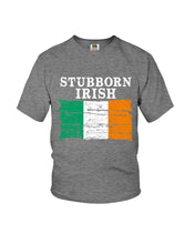 Load image into Gallery viewer, Stubborn Irish Flag Love Ireland Custom T-Shirt Youth Tee