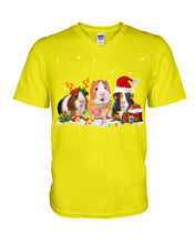 Load image into Gallery viewer, Cute Guinea Pigs Christmas Gift For Guinea Pigs Lovers Guys V-Neck