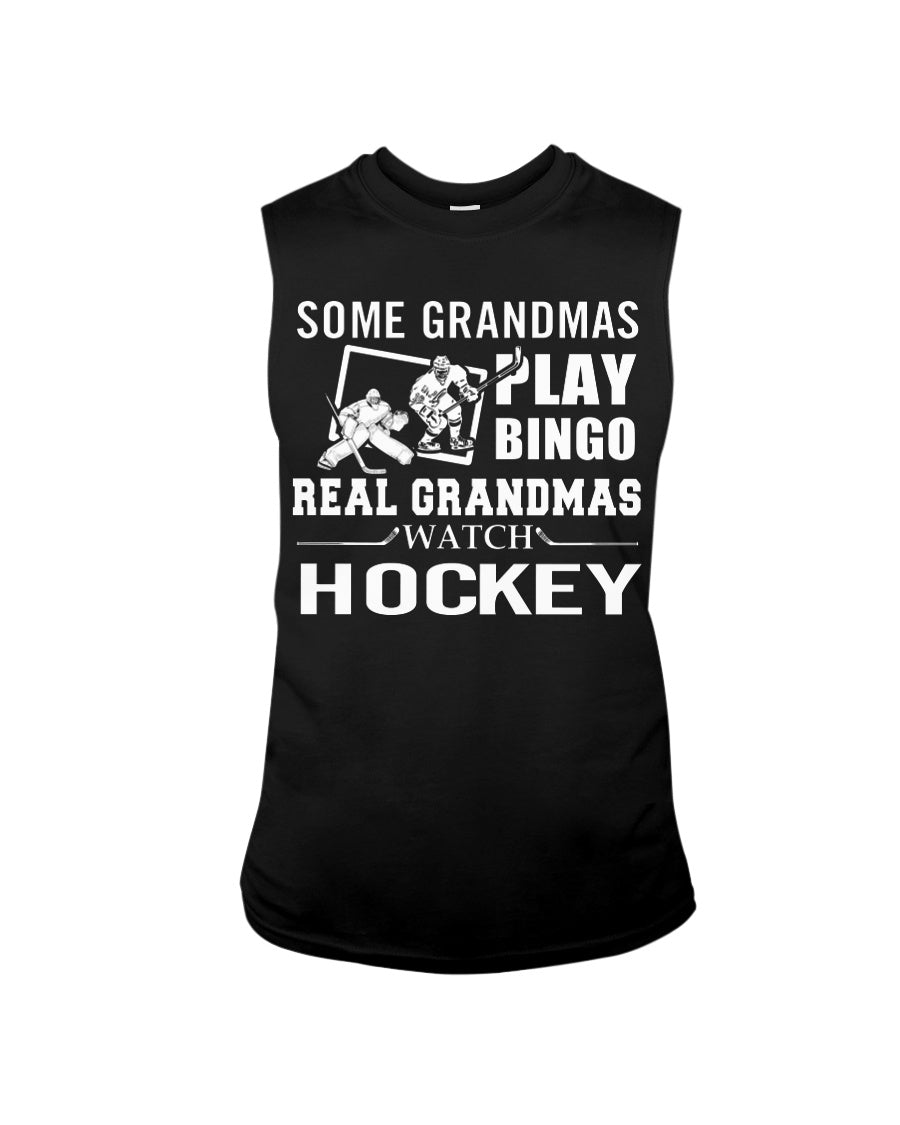 Real Grandmas Hockey Bingo Funny T-Shirt Unisex Long Sleeve