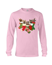 Load image into Gallery viewer, Yorkies In The Socks For Yorkie Lovers Christmas Gift Unisex Long Sleeve