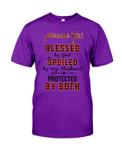 Load image into Gallery viewer, November Girl Blessed By Girl Spoiled By Husband Quote T-Shirt Guys Tee