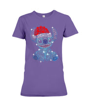 Load image into Gallery viewer, Merry Christmas Stitch Gift For Fans T-Shirt Ladies Tee