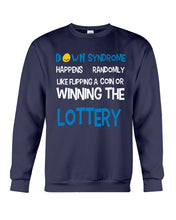 Load image into Gallery viewer, Down Syndrome Lottery Black T-Shirt Gift Sweatshirt