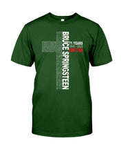 Load image into Gallery viewer, 71 Years Born To Run Bruce Springteen Black T-Shirt Guys Tee