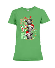 Load image into Gallery viewer, Funny Cows Ho Ho Ho Christmas Gift For Cow Lovers Ladies Tee
