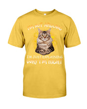 Load image into Gallery viewer, Cat Lovers T-Shirt Not Arguing Just Explaining Guys Tee