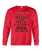 Load image into Gallery viewer, November Girl Blessed By Girl Spoiled By Husband Quote T-Shirt Sweatshirt