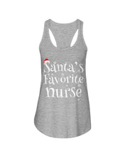 Load image into Gallery viewer, Santa's Favorite Nurse Ladies Flowy Tank