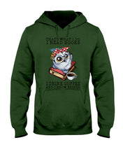 Load image into Gallery viewer, Cute Owl Read Books And Drink Coffee Funny T-Shirt Hoodie
