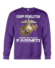 Load image into Gallery viewer, Camp Pendleton Earned Black T-Shirt Sweatshirt