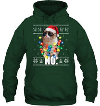 Load image into Gallery viewer, Grumpy Cat Ugly Sweater Christmas Lights Shirt Hoodie