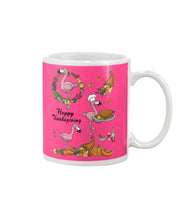 Load image into Gallery viewer, Flamingo Happy Thanksgiving Mug