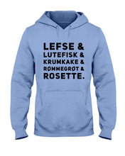 Load image into Gallery viewer, Lefse Lutefisk Krumkake Quote T-Shirt Gift Hoodie