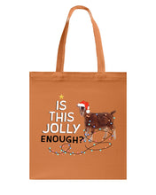 Load image into Gallery viewer, Jolly Cat Christmas Gift For Cat Lovers Basketweave Tote Bag