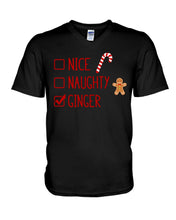 Load image into Gallery viewer, Nice Naughty Ginger Redhead T Shirt Guys V-Neck